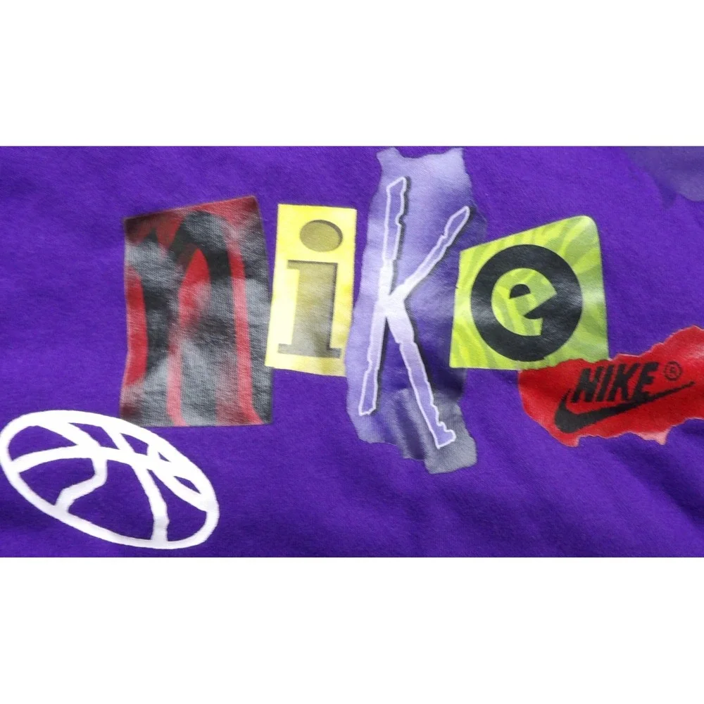 Nike Sportswear Ransom Note Hoodie Pullover Fleece Men L Court Purple Top Casual